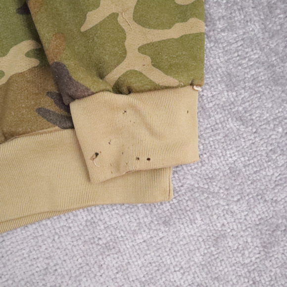 VTG Thrashed Duck Bay Camouflage XL Multicolor Long Sleeve Pullover Sweatshirt - Picture 7 of 16
